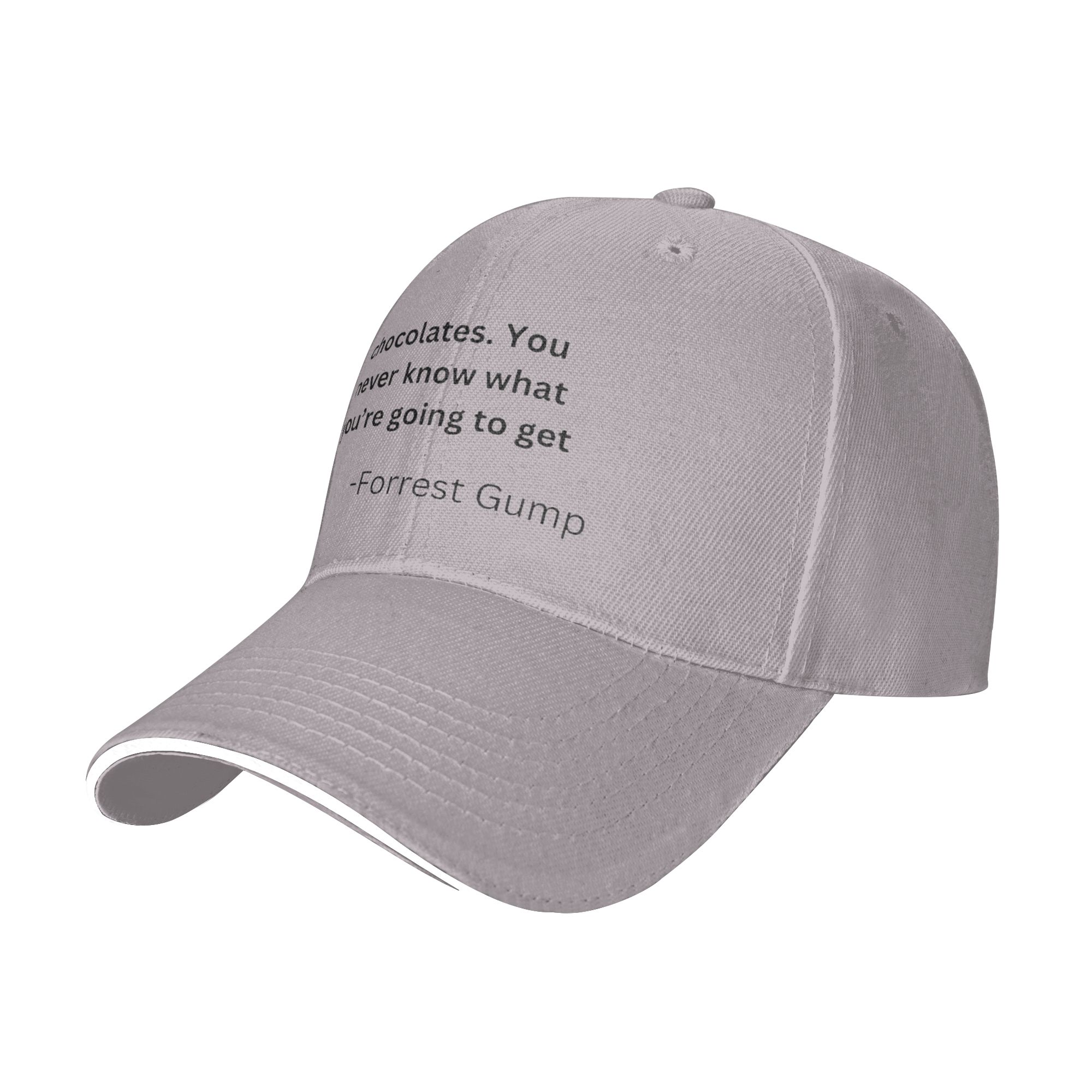 Street Fashion Quotes - 패셔너블한 포레스트 검프 문구가 새겨진 곡선