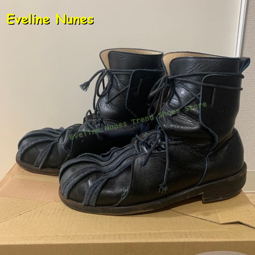 여성 빈티지 앵클 부츠 블랙 가죽 퍼플 스웨이드 스트라 - Street Fashion Vintage 리뷰 및 가격