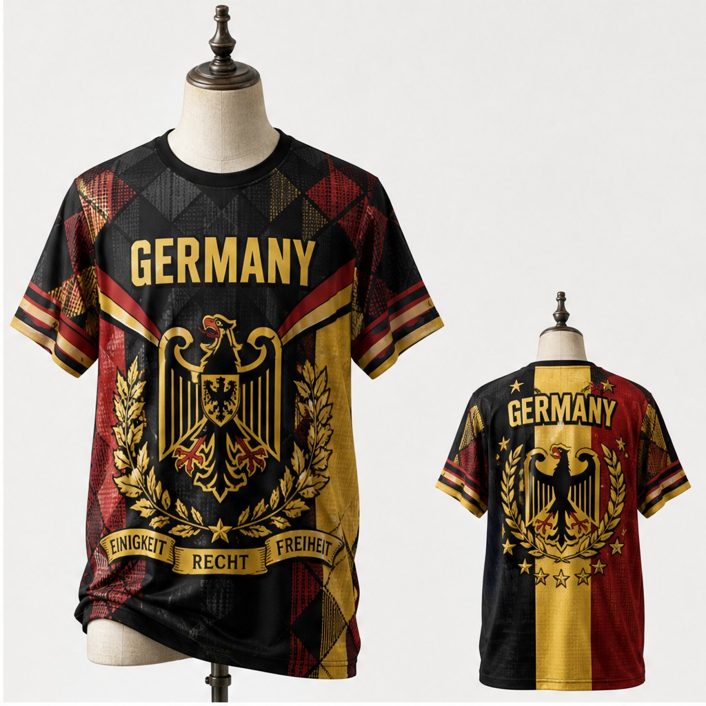 남성용 독일 라운드넥 티셔츠 블랙 레드 골드 스트라이프 - Street Fashion Germany 리뷰 및 가격