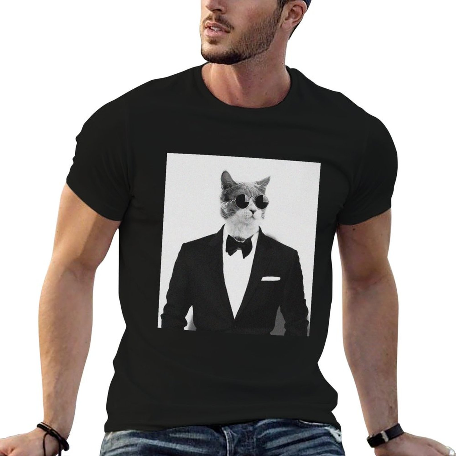 Cat in Suit: 남성과 여성을 위한 재미있는 인 - Street Fashion Quotes 리뷰 및 가격