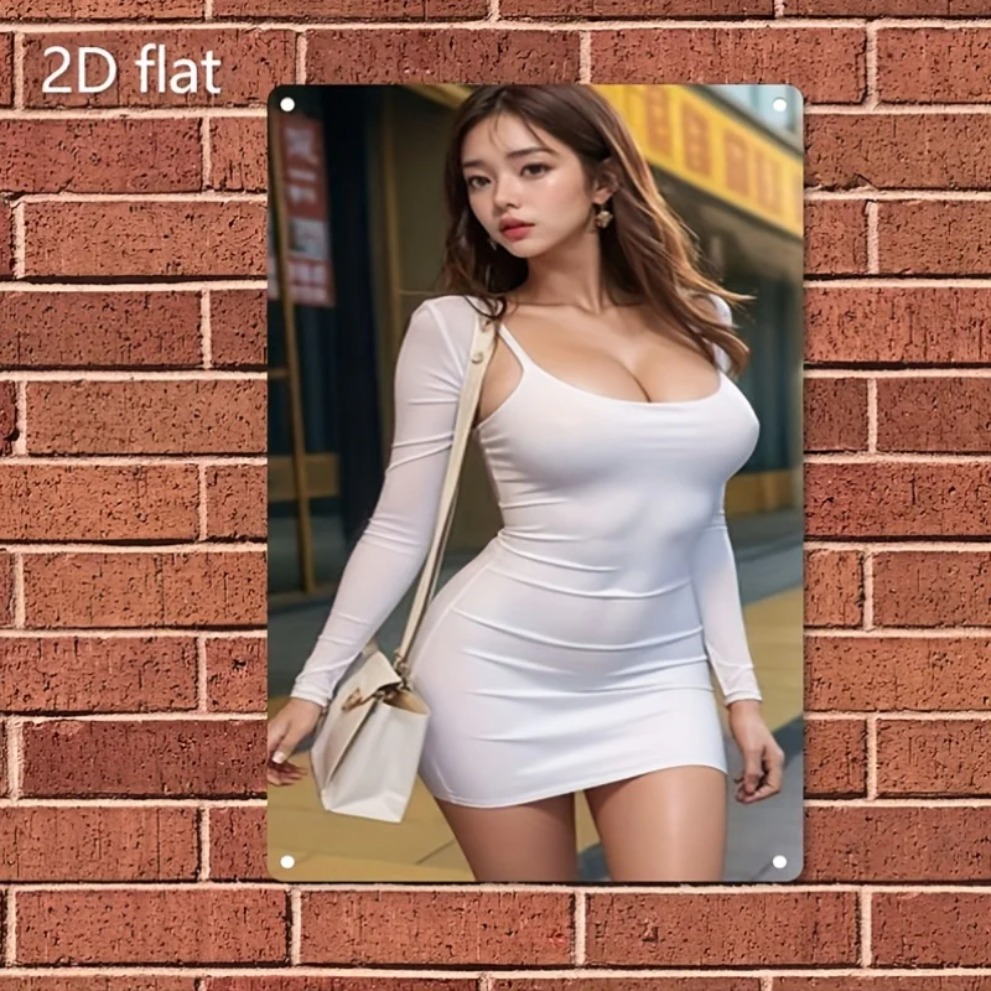 HD 메탈 벽 장식 아시아 거리 패션 뷰티 핀업 걸 빈 - Asian Street Fashion Girls 리뷰 및 가격